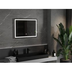Mexen Miko  Led fürdöszobai tükör  80 x 60 cm, LED 6000K, + páramentesítö - 9819-080-060-611-00 Led Tükör Led Tükör 406594 Mexen