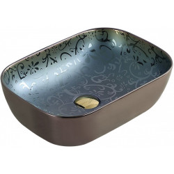 Mexen Rita   mosdó pultra helyezhetö  45 x 32 cm,  zöld   - 21084556 Pultra építhető Pultra építhető 406594 Mexen
