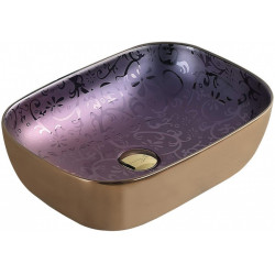 Mexen Rita   mosdó pultra helyezhetö  45 x 32 cm,  lila - 21084557 Pultra építhető Pultra építhető 406594 Mexen