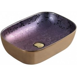 Mexen Rita   mosdó pultra helyezhetö  45 x 32 cm,  lila - 21084557 Pultra építhető Pultra építhető 406594 Mexen