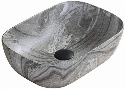 Mexen Rita   mosdó pultra helyezhetö  45 x 32 cm,  szürke  kö  - 21084593 Pultra építhető