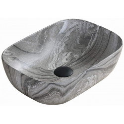 Mexen Rita   mosdó pultra helyezhetö  45 x 32 cm,  szürke  kö  - 21084593 Pultra építhető Pultra építhető 406594 Mexen