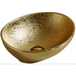 Mexen Elza   mosdó pultra helyezhetö  40 x 33 cm, arany - 21014050 Pultra építhető Pultra építhető 406594 Mexen