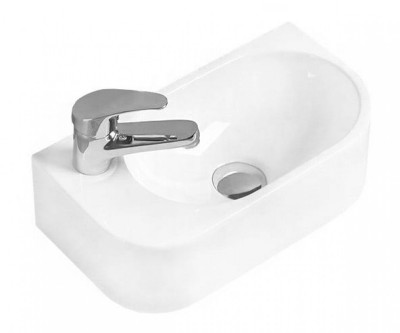 Mexen Viera  Mosdó kagyló  balos 40 x 21 cm,  fehér - 21274000L Mosdó csaplyukal