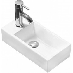 Mexen Inez  Mosdó kagyló   jobbos 45 x 25 cm,  fehér - 21434500R Mosdó csaplyukal Mosdó csaplyukal 406594 Mexen