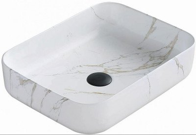 Mexen Carla   mosdó pultra helyezhetö  50 x 39 cm,  fehér kö  - 21555091 Pultra építhető