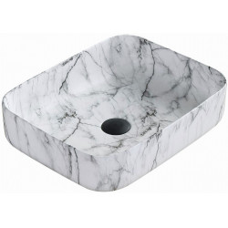 Mexen Carla   mosdó pultra helyezhetö  50 x 39 cm,  fehér kö  - 21555093 Pultra építhető Pultra építhető 406594 Mexen