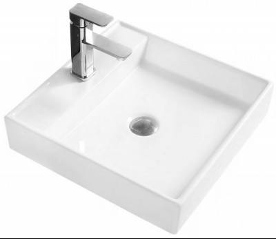 Mexen Blanca  Mosdó kagyló  44 x 44 cm,  fehér - 21624400 Mosdó csaplyukal