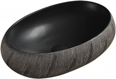 Mexen Abril   mosdó pultra helyezhetö  58 x 39 cm,  fekete - 22015866 Pultra építhető