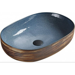 Mexen Agota   mosdó pultra helyezhetö  58 x 40 cm, kék - 22025866 Pultra építhető Pultra építhető 406594 Mexen