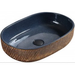 Mexen Aleta   mosdó pultra helyezhetö  59 x 40 cm, kék - 22035966 Pultra építhető Pultra építhető 406594 Mexen