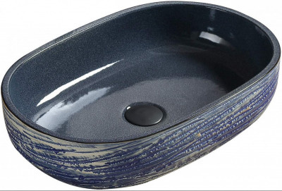 Mexen Alita   mosdó pultra helyezhetö  58 x 39 cm, kék - 22045866 Pultra építhető