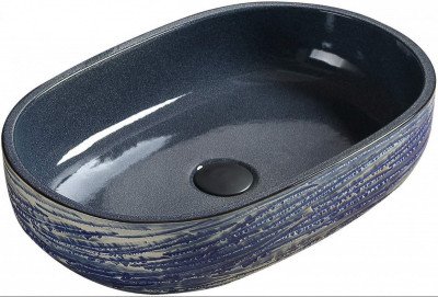 Mexen Alita   mosdó pultra helyezhetö  58 x 39 cm, kék - 22045866 Pultra építhető