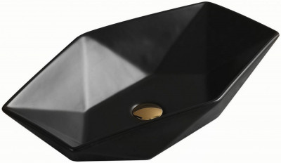 Mexen Elena   mosdó pultra helyezhetö  63 x 41 cm,  fekete mat - 21476385 Pultra építhető