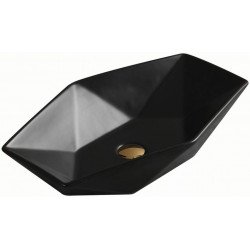 Mexen Elena   mosdó pultra helyezhetö  63 x 41 cm,  fekete mat - 21476385 Pultra építhető Pultra építhető 406594 Mexen