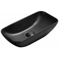 Mexen Klara   mosdó pultra helyezhetö  46 x 23 cm,  fekete mat - 21564685 Pultra építhető Pultra építhető 406594 Mexen