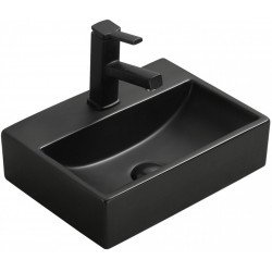 Mexen Mini  Mosdó kagyló  40 x 30 cm,  fekete mat - 21094085 Mosdó csaplyukal Mosdó csaplyukal 406594 Mexen