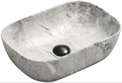 Mexen Rita   mosdó pultra helyezhetö  45 x 32 cm,  szürke  kö  - 21084598 Pultra építhető