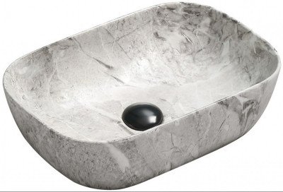 Mexen Rita   mosdó pultra helyezhetö  45 x 32 cm,  szürke  kö  - 21084598 Pultra építhető