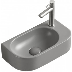 Mexen Viera  Mosdó kagyló   jobbos 40 x 21 cm,  szürke   mat - 21274061R Mosdó csaplyukal Mosdó csaplyukal 406594 Mexen