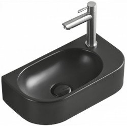 Mexen Viera  Mosdó kagyló   jobbos 40 x 21 cm,  fekete mat - 21274085R Mosdó csaplyukal Mosdó csaplyukal 406594 Mexen