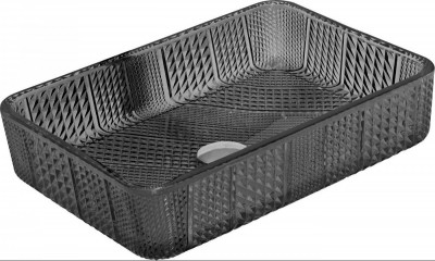 Mexen Akra  üveg    mosdó pultra helyezhetö  46 x 33 cm,  fekete - 24024670 Pultra építhető