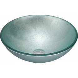 Mexen Mira  üveg    mosdó pultra helyezhetö  42 x 42 cm, ezüst  - 24124211 Pultra építhető Pultra építhető 406594 Mexen