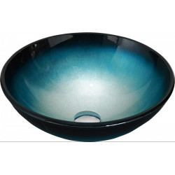 Mexen Mira  üveg    mosdó pultra helyezhetö  42 x 42 cm, kék - 24124247 Pultra építhető Pultra építhető 406594 Mexen