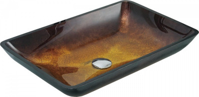 Mexen Megan  üveg    mosdó pultra helyezhetö  56 x 36 cm, arany - 24135651 Pultra építhető