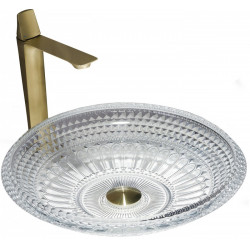 Mexen Heba  üveg    mosdó pultra helyezhetö  45 x 45 cm, transparent - 24064500 Pultra építhető Pultra építhető 406594 Mexen