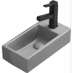 Mexen Inez  Mosdó kagyló  balos 40 x 20 cm,  szürke   mat - 21484061L Mosdó csaplyukal Mosdó csaplyukal 406594 Mexen