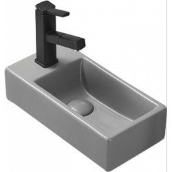 Mexen Inez  Mosdó kagyló   jobbos 40 x 20 cm,  szürke   mat - 21484061P Mosdó csaplyukal Mosdó csaplyukal 406594 Mexen