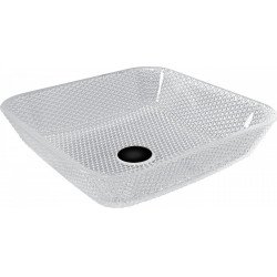 Mexen Mika  üveg    mosdó pultra helyezhetö  40 x 40 cm, transparent - 24104000 Pultra építhető Pultra építhető 406594 Mexen