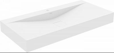 Mexen Poli   mosdó pultra helyezhetö  kompozit 1/O 100 x 48 cm,  fehér - 23021001 Pultra építhető