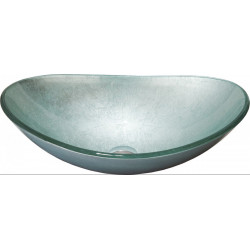 Mexen Sonia  üveg    mosdó pultra helyezhetö  54 x 37 cm, ezüst  - 24145411 Pultra építhető Pultra építhető 406594 Mexen