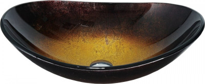 Mexen Sonia  üveg    mosdó pultra helyezhetö  54 x 37 cm, arany - 24145451 Pultra építhető