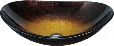 Mexen Sonia  üveg    mosdó pultra helyezhetö  54 x 37 cm, arany - 24145451 Pultra építhető