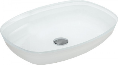 Mexen Araks  üveg    mosdó pultra helyezhetö  54 x 39 cm,  fehér - 24155430 Pultra építhető