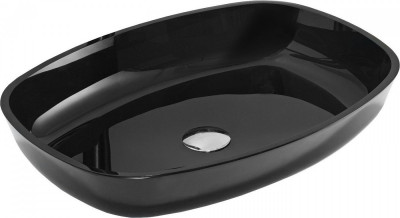 Mexen Araks  üveg    mosdó pultra helyezhetö  54 x 39 cm,  fekete - 24155470 Pultra építhető