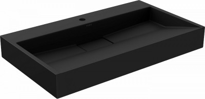 Mexen Ava   mosdó pultra helyezhetö  kompozit 1/O 80 x 46 cm,  fekete - 23018071 Pultra építhető