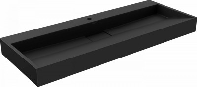 Mexen Ava   mosdó pultra helyezhetö  kompozit 1/O 120 x 46 cm,  fekete - 23011271 Pultra építhető