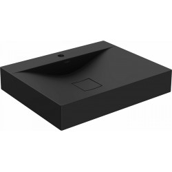 Mexen Poli   mosdó pultra helyezhetö  kompozit 1/O 60 x 48 cm,  fekete - 23026071 Pultra építhető Pultra építhető 406594 Mexen