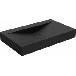 Mexen Poli   mosdó pultra helyezhetö  kompozit 1/O 80 x 48 cm,  fekete - 23028071 Pultra építhető Pultra építhető 406594 Mexen