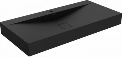 Mexen Poli   mosdó pultra helyezhetö  kompozit 1/O 100 x 48 cm,  fekete - 23021071 Pultra építhető
