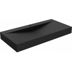 Mexen Poli   mosdó pultra helyezhetö  kompozit 1/O 100 x 48 cm,  fekete - 23021071 Pultra építhető Pultra építhető 406594 Mexen