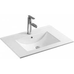 Mexen Atena beépítheö mosdó kagyló   75 x 46 cm, fehér  - 25017500 Mosdó csaplyukal Mosdó csaplyukal 406594 Mexen
