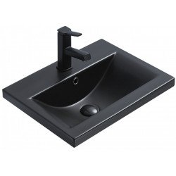 Mexen Emma beépítheö mosdó kagyló   51 x 39 cm, fekete  mat - 25055185 Mosdó csaplyukal Mosdó csaplyukal 406594 Mexen