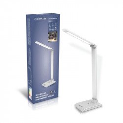 Asalite LED Asztali Lámpa dimmerelhetõ 7W (450 lumen) CCT Wireless USB ezüst Asztali LED lámpa