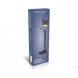 Asalite LED Asztali Lámpa dimmerelhetõ 7W (450 lumen) CCT Wireless USB fekete Asztali LED lámpa