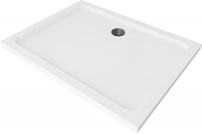 Mexen Slim Akril masszív zuhanytálca    80 x 70 cm, fehér + Ajándék szifon fekete - 40107080B Akril zuhanytálca
